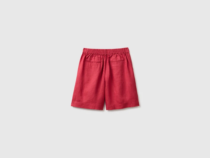 Bemuda-Shorts aus reinem Leinen