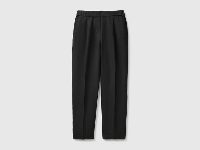 Karottenförmige Hose aus reinem Leinen