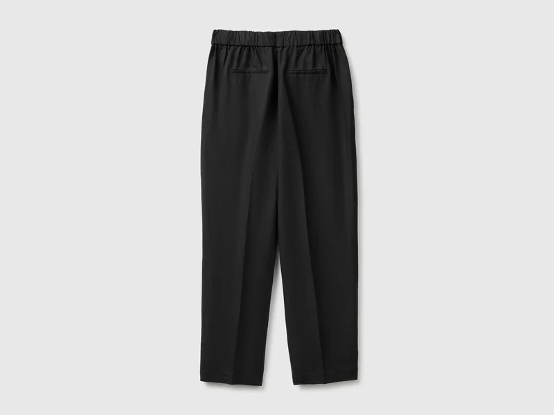 Karottenförmige Hose aus reinem Leinen