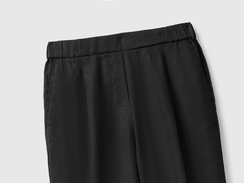 Karottenförmige Hose aus reinem Leinen