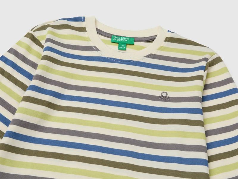 Gestreiftes T-Shirt aus Bio-Baumwolle