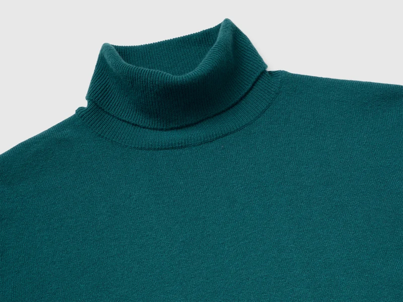 Rollkragenpullover aus 100 % Merinowolle