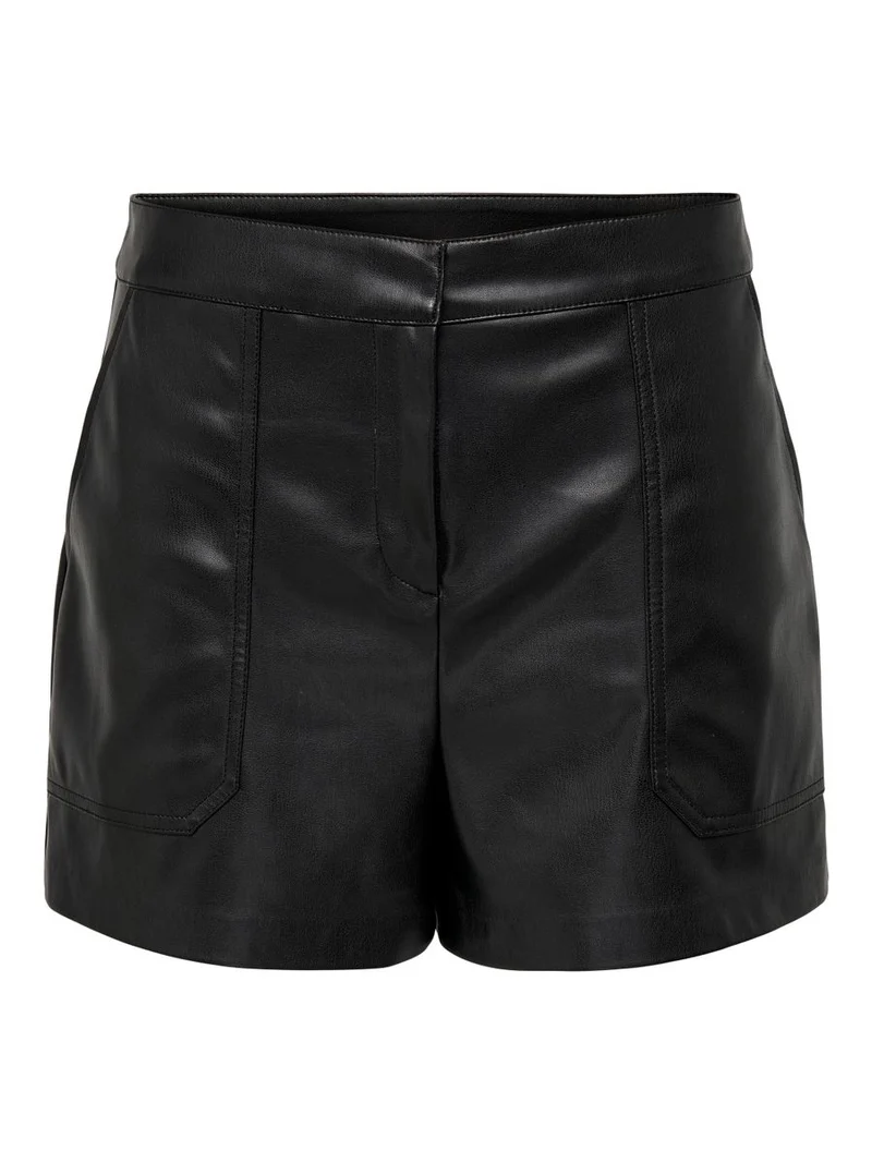 ONLTRICIA FAUX LEATHER SHORTS OTW N