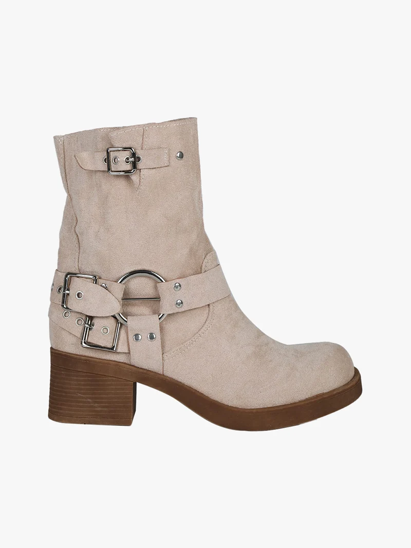 Stivaletti donna scamosciati - beige
