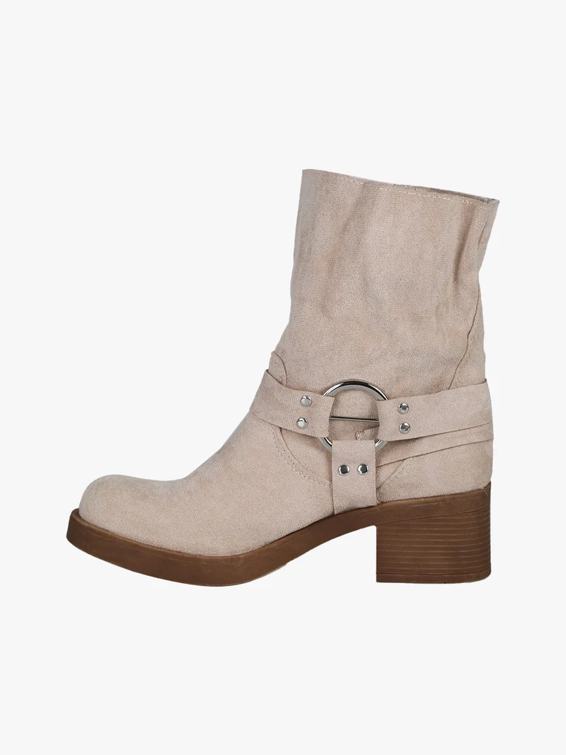 Stivaletti donna scamosciati - beige