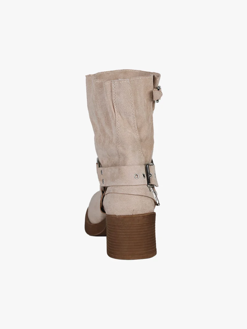 Stivaletti donna scamosciati - beige