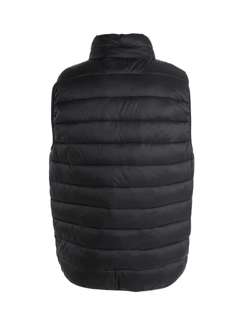 Gilet da uomo con cerniera imbottito - nero