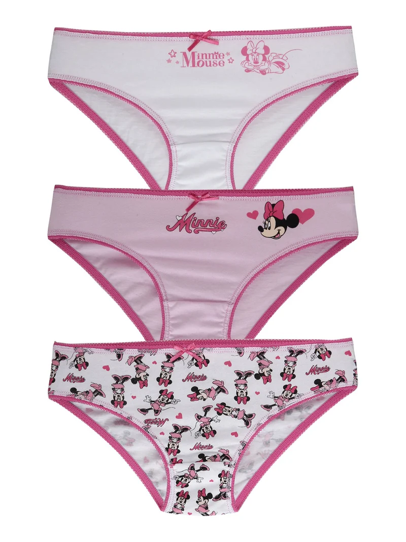 Set 3 slip da bambina in cotone - assortito