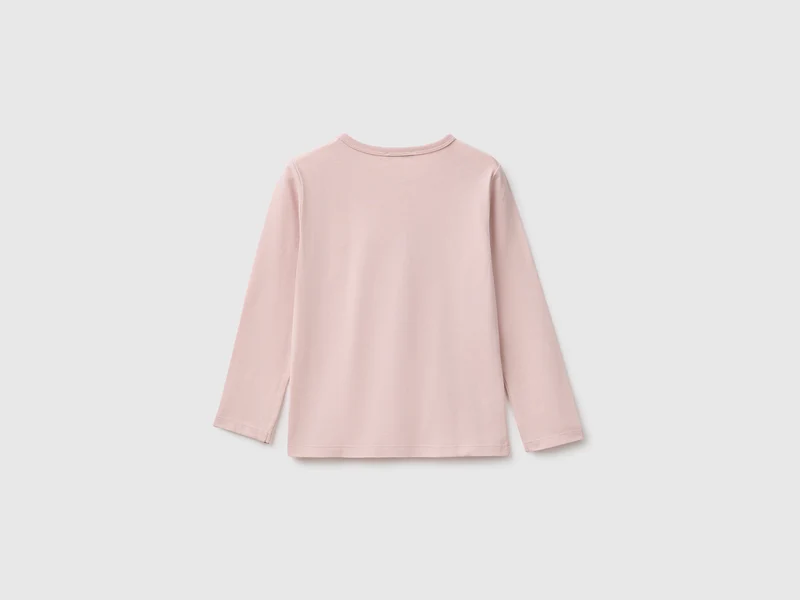 T-Shirt mit Aufdruck und Pailletten