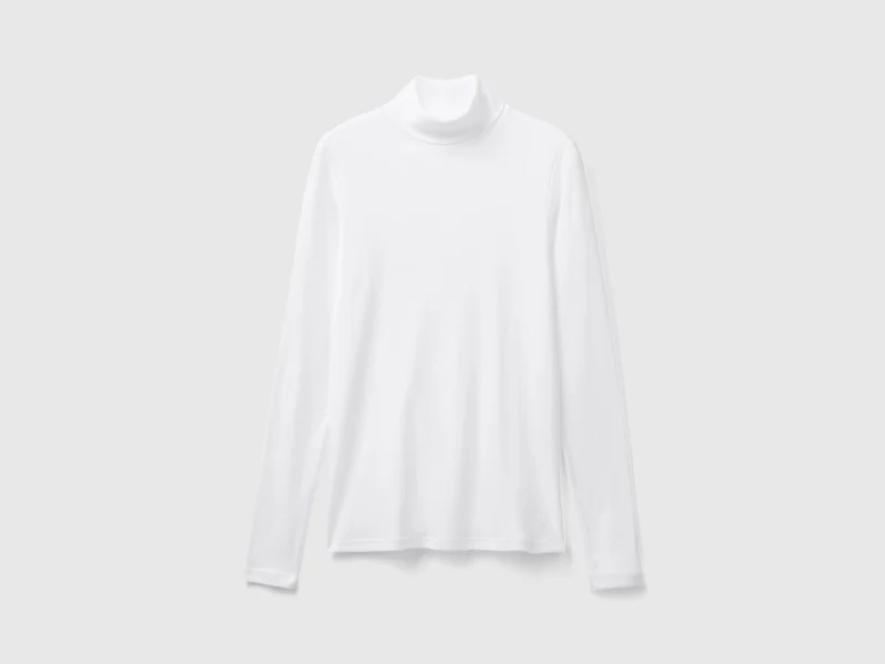 Langarm-T-Shirt mit hohem Halsausschnitt