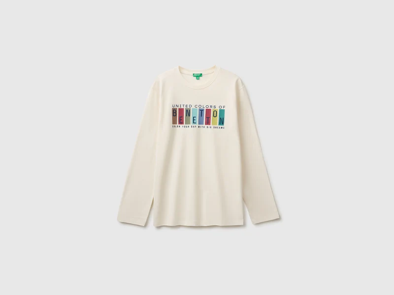 T-Shirt mit Aufdruck und Stickerei