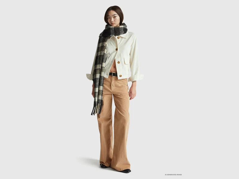 Hose wide fit aus Samt