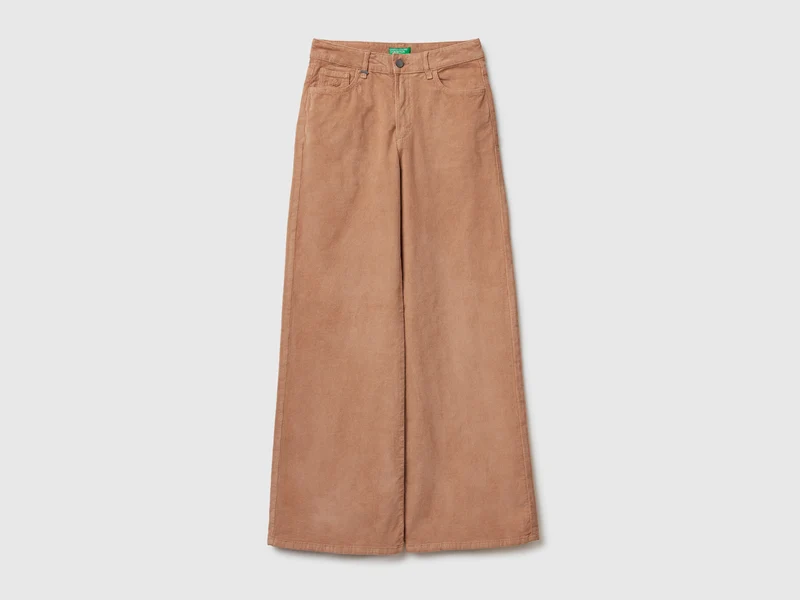 Hose wide fit aus Samt