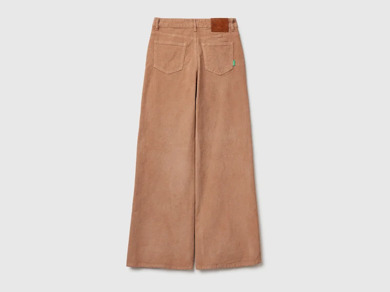 Hose wide fit aus Samt