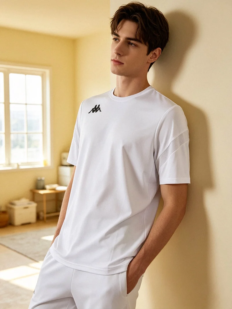 T-shirt sportiva da uomo - bianco