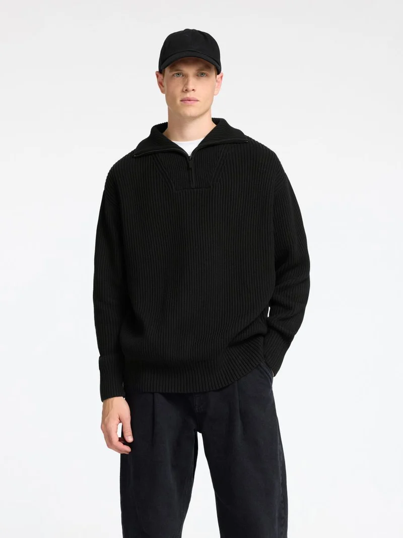 SLMDRY LS KNIT HALF ZIP NOOS