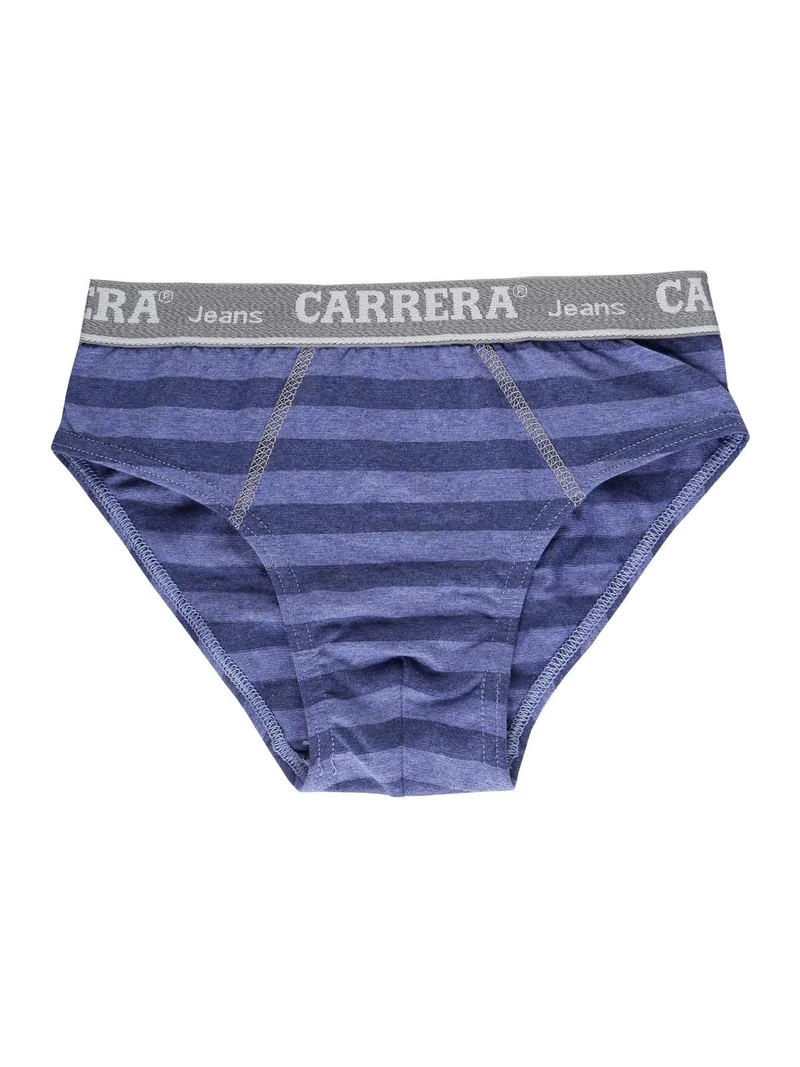 Slip a righe in cotone - blu