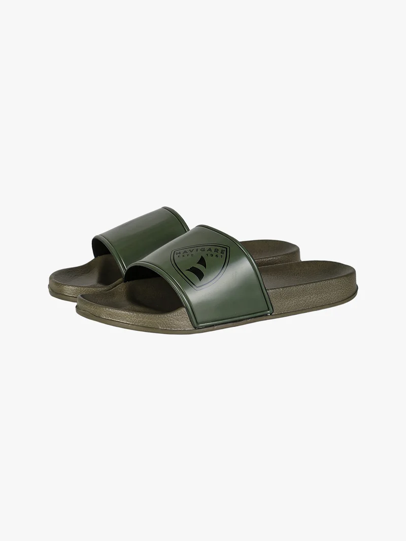 Ciabatte da uomo in gomma con fascia larga - militare
