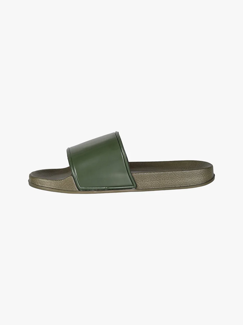 Ciabatte da uomo in gomma con fascia larga - militare