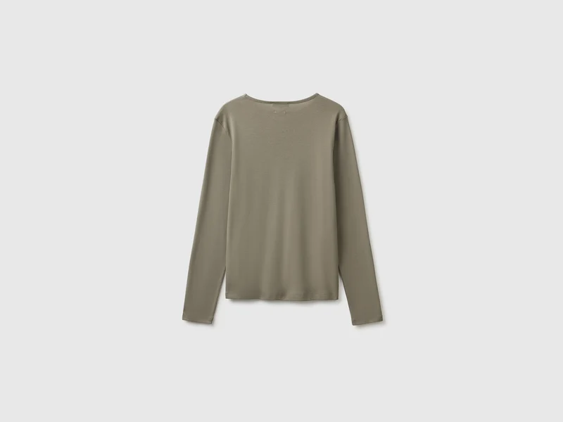 Schmal geschnittenes Langarm-T-Shirt
