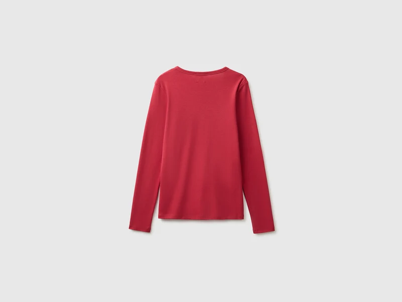 Langärmeliges T-Shirt mit Glitzerlogo