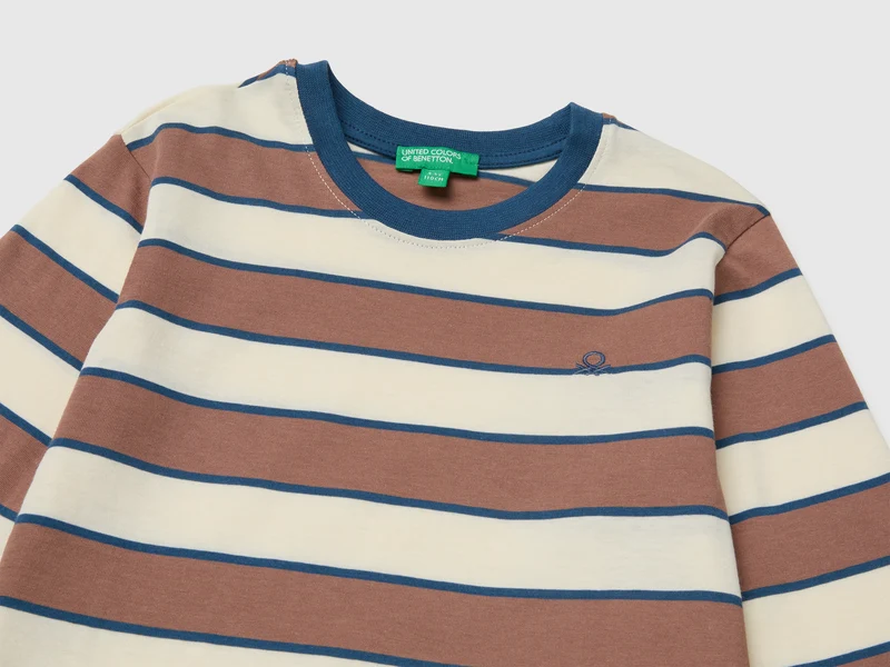 Gestreiftes T-Shirt aus Bio-Baumwolle
