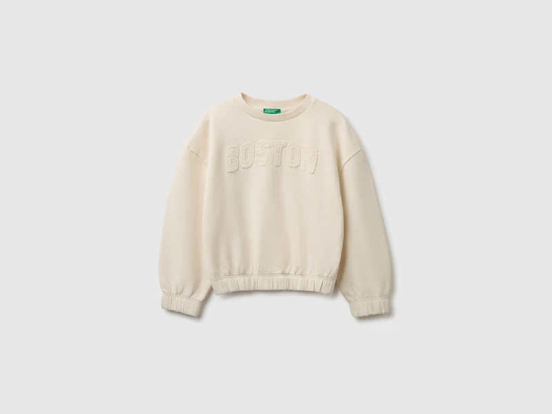 Sweatshirt aus 100 % Baumwolle mit Stickerei