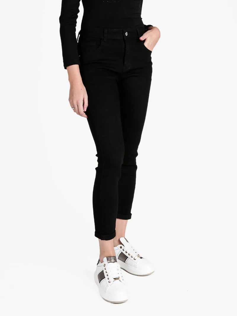 Pantaloni donna push up - nero