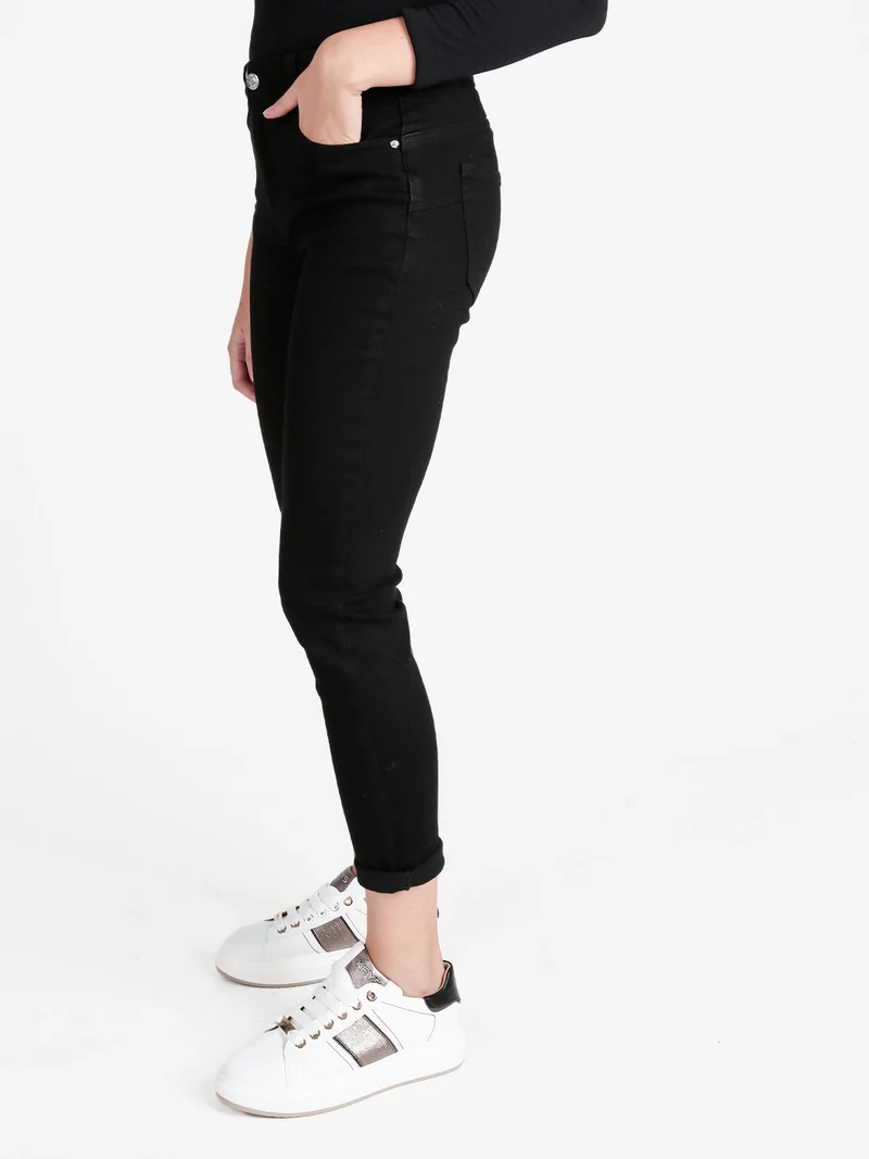 Pantaloni donna push up - nero