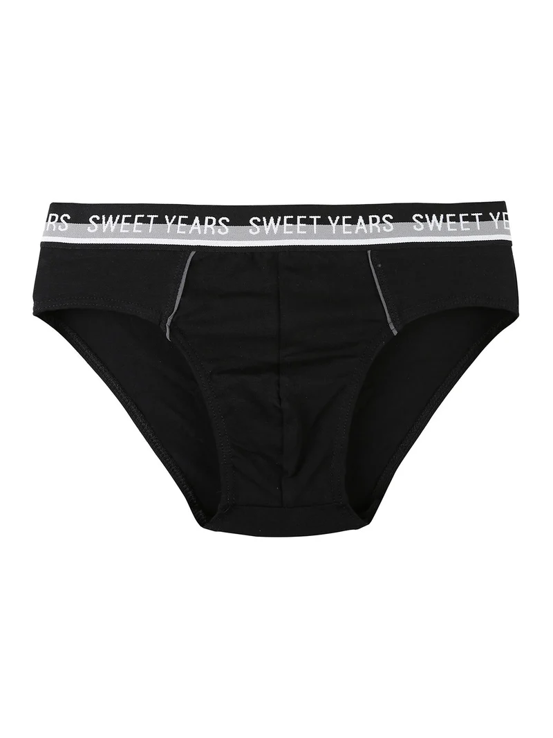Slip uomo in cotone elasticizzato - nero