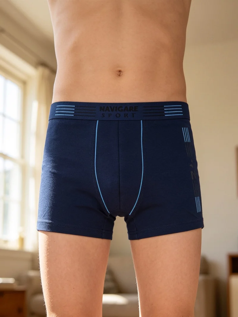 Boxer da ragazzo in cotone - blu