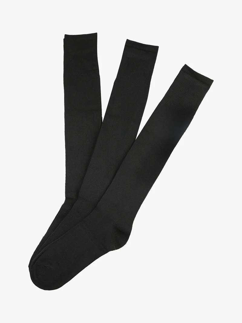 Confezione da 3 paia di calze lunghe da uomo - nero