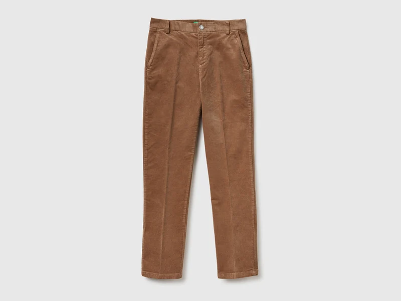 Chinos aus Stretch-Samt