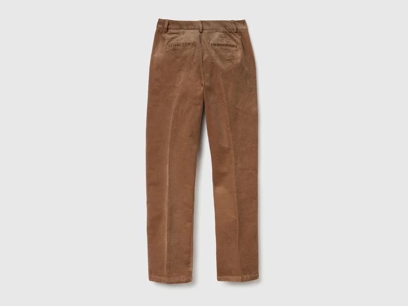 Chinos aus Stretch-Samt