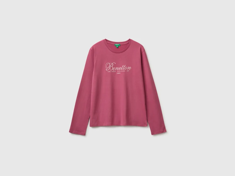 Langärmeliges T-Shirt mit Stickerei