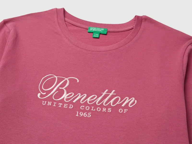 Langärmeliges T-Shirt mit Stickerei