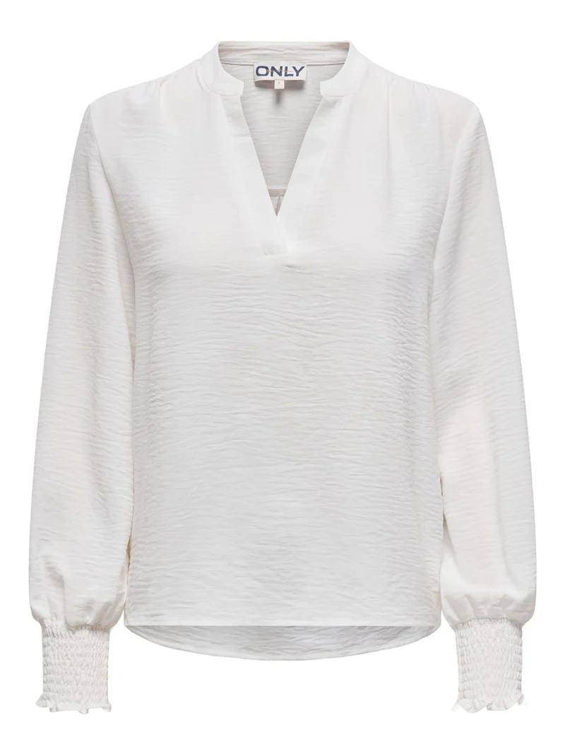 ONLMETTE V-NECK LS SMOCK TOP NOOS W