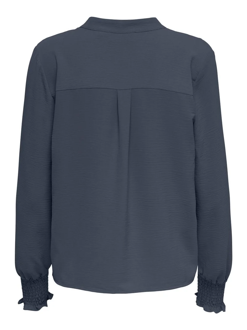 ONLMETTE V-NECK LS SMOCK TOP NOOS W