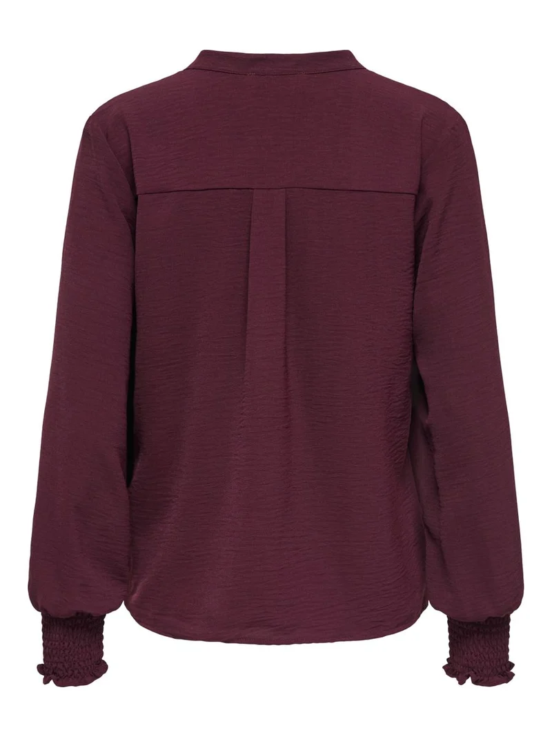 ONLMETTE V-NECK LS SMOCK TOP NOOS W