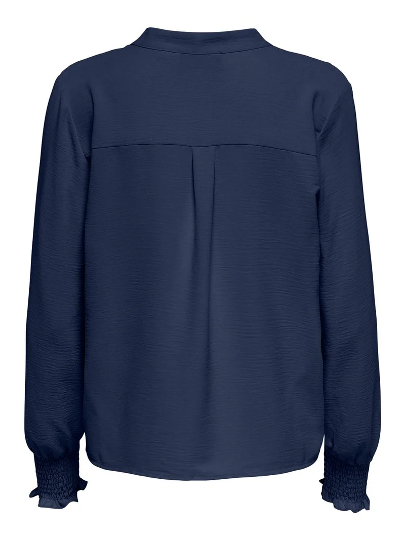 ONLMETTE V-NECK LS SMOCK TOP NOOS W