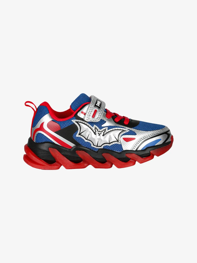 Sneakers da bambino con luci e cinturino a strappo - multicolore