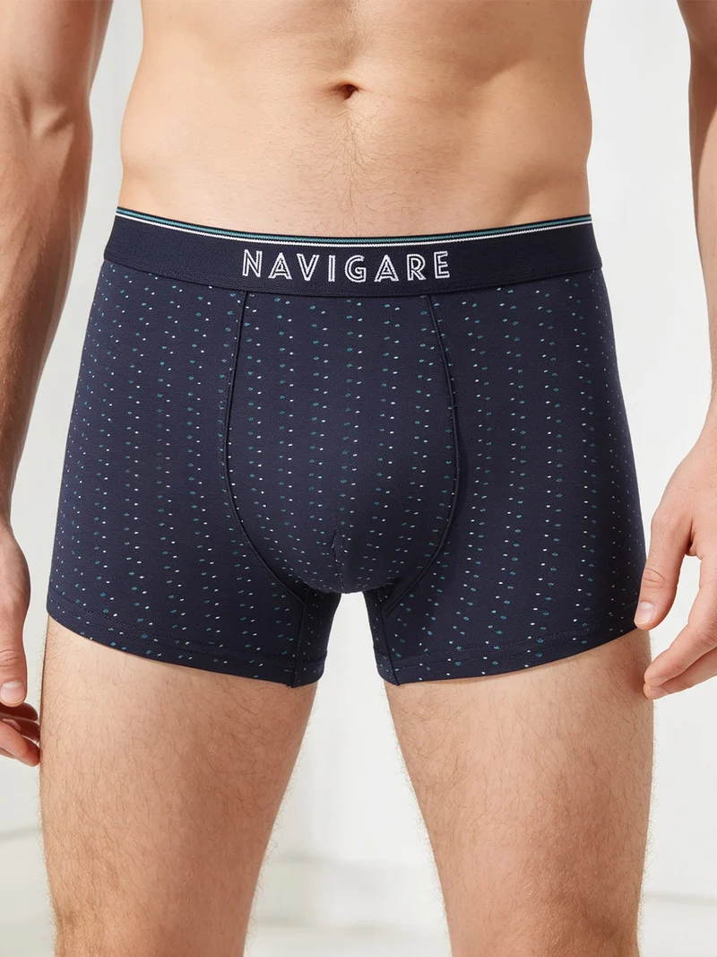 Boxer da uomo in cotone con stampe - blu