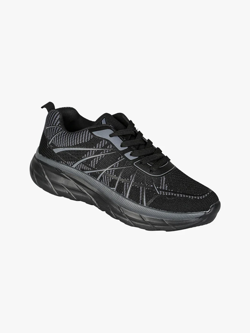 Sneakers sportive da donna stringate - nero