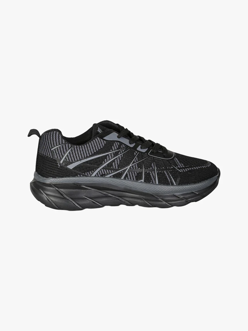 Sneakers sportive da donna stringate - nero