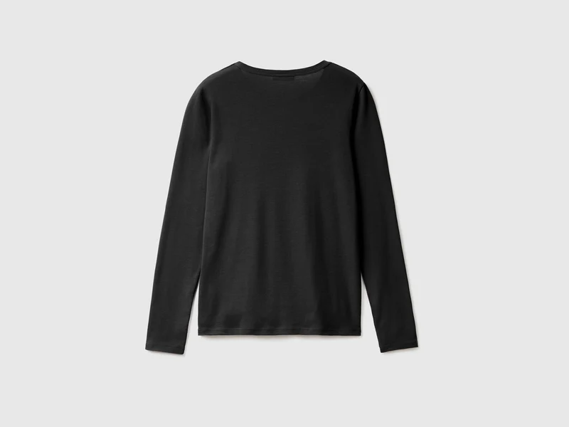 Langarm-T-Shirt aus 100% Baumwolle