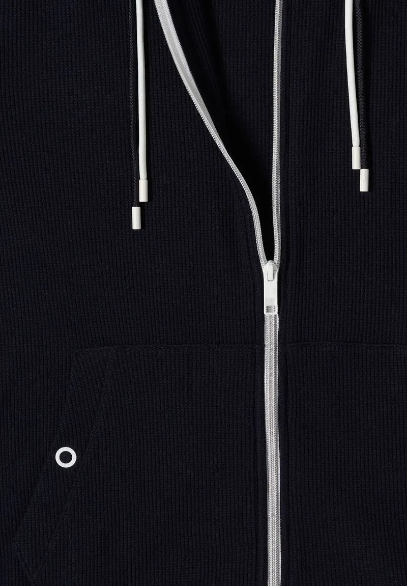 Langarm Jacke mit Kapuze und Struktur