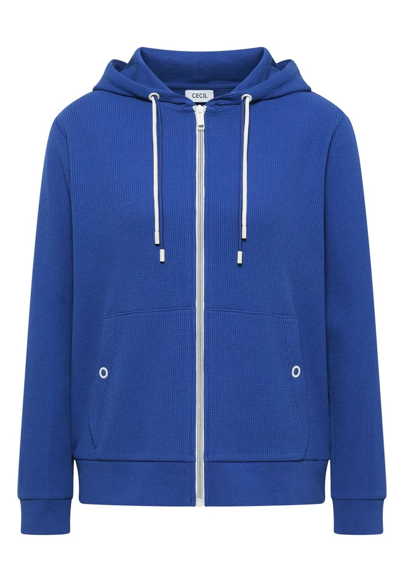 Langarm Jacke mit Kapuze und Struktur