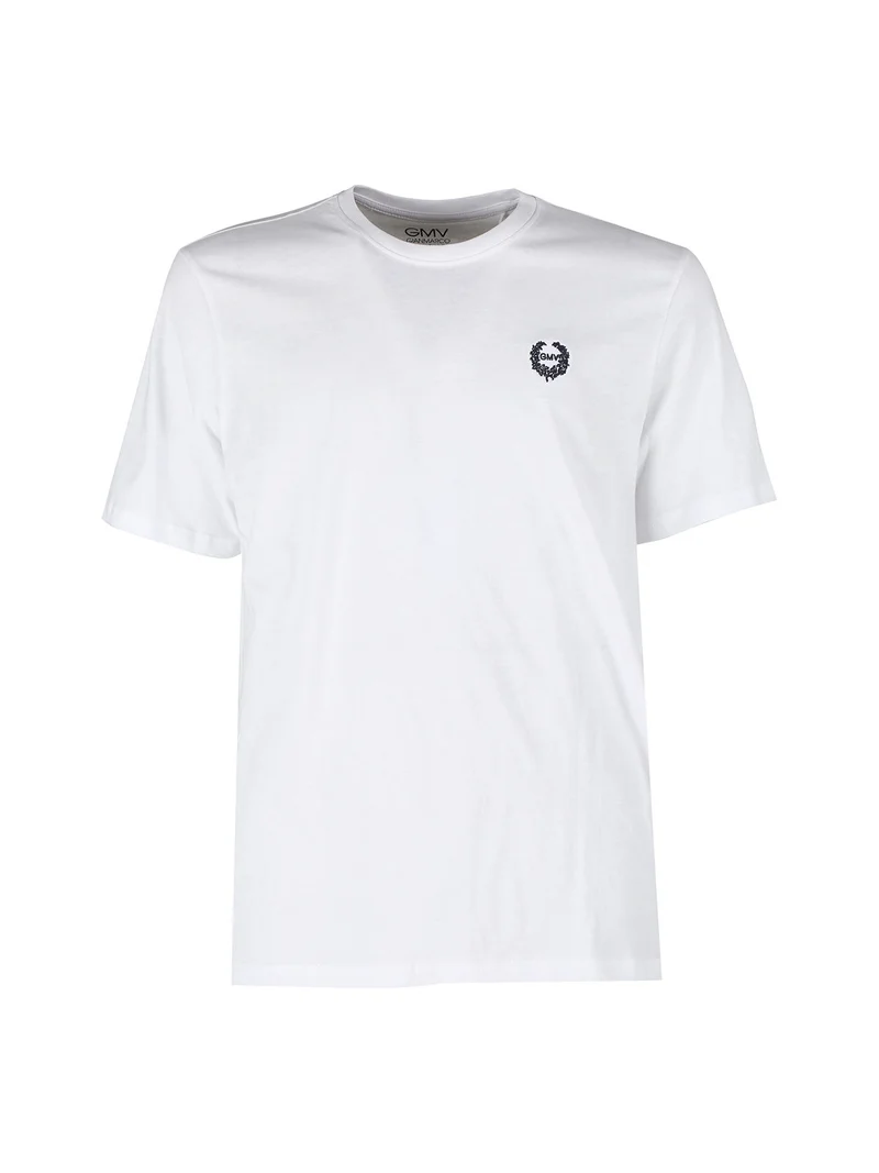 T-shirt girocollo da uomo in cotone - bianco