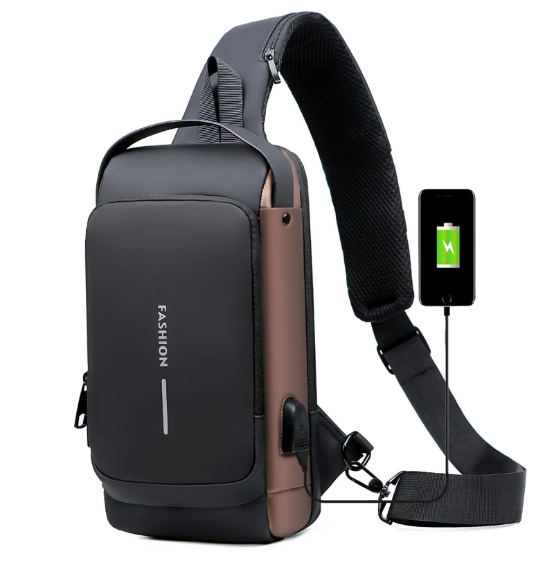 Anti-Diebstahl Tasche | USB-Ladeanschluss | Wasserfest & Passwortschloss