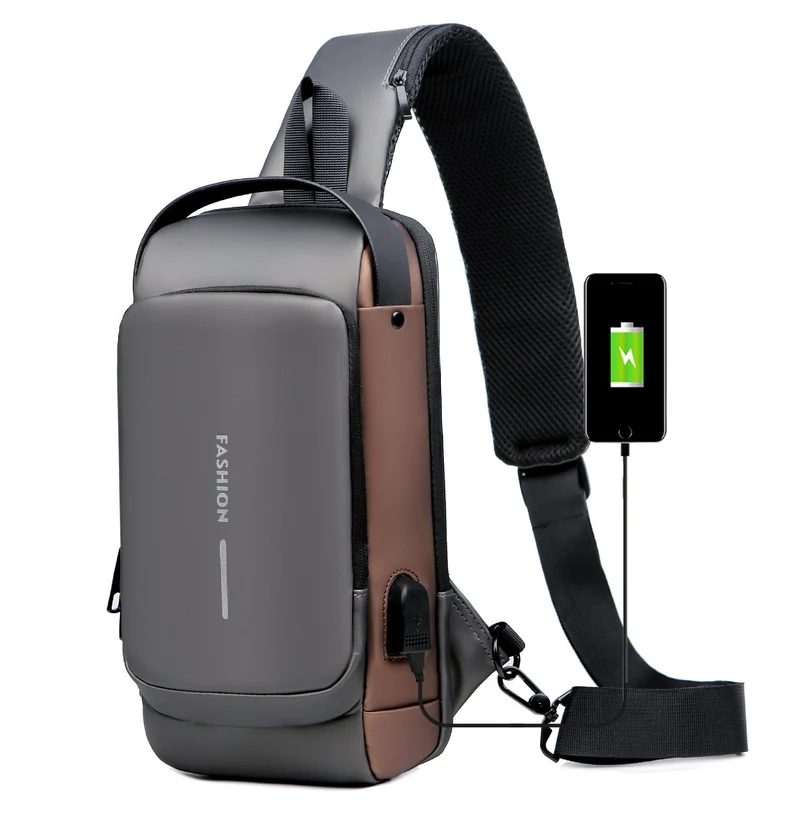 Anti-Diebstahl Tasche | USB-Ladeanschluss | Wasserfest & Passwortschloss